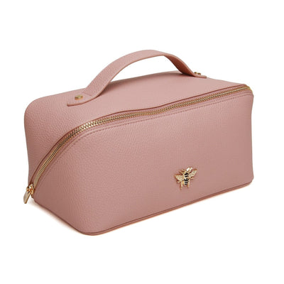 Alice Wheeler Bags Pink Bee Design Foldable Makeup Train Case - Choice of Design