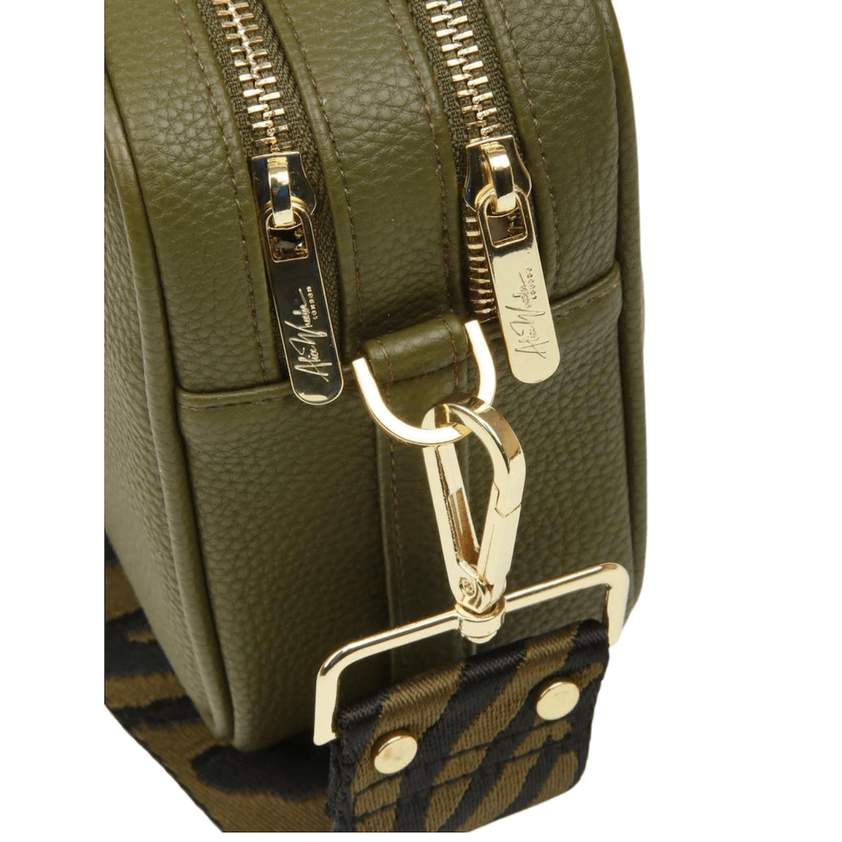 Alice Wheeler Bags Olive Soho Duel Compartment Cross Body Bag