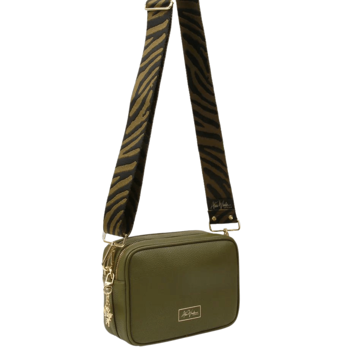 Alice Wheeler Bags Olive Soho Duel Compartment Cross Body Bag