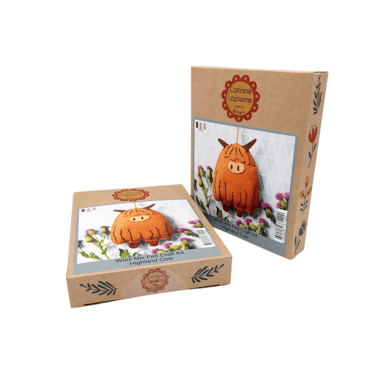 Corinne Lapierre Craft Sets Wool Mix Felt Highland Cow Craft Kit