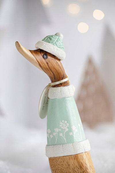 DCUK Ornaments Alpine Green Wooden Christmas Ducklings - Choice of Design