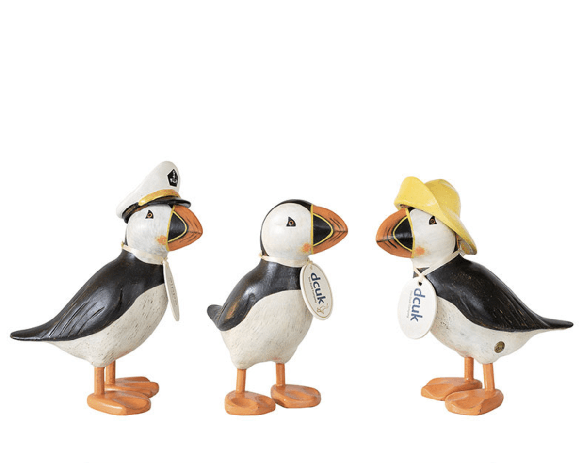 DCUK Ornaments Nautical Wooden Puffin Ornaments - Choice of Design