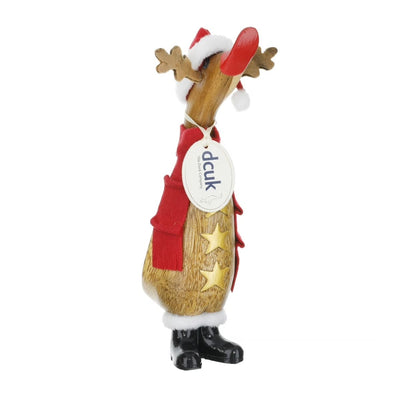 DCUK Ornaments Reindeer Traditional Christmas Wooden Ducklings - Choice of Design