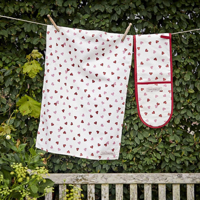 Emma Bridgewater Kitchen Accessories Love Heart Design Oven Glove and Tea Towel Gift Set