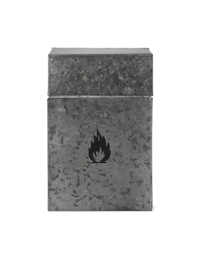 Garden Trading Storage Tin Speckled Steel Fire Lighter Storage Box