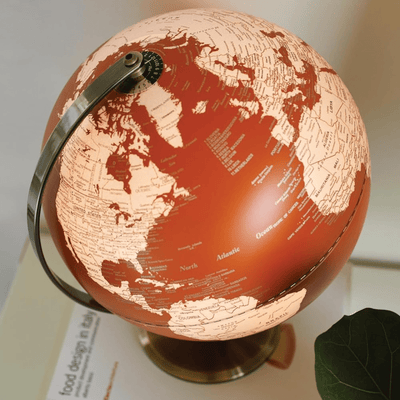 Gentlemen's Hardware Home accessories Orange Rotating Globe Light