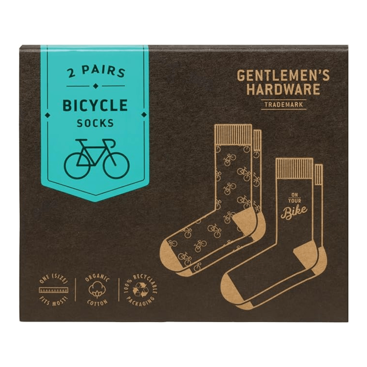 Gentlemen's Hardware Socks Set of 2 Gift Boxed Bicycle Socks