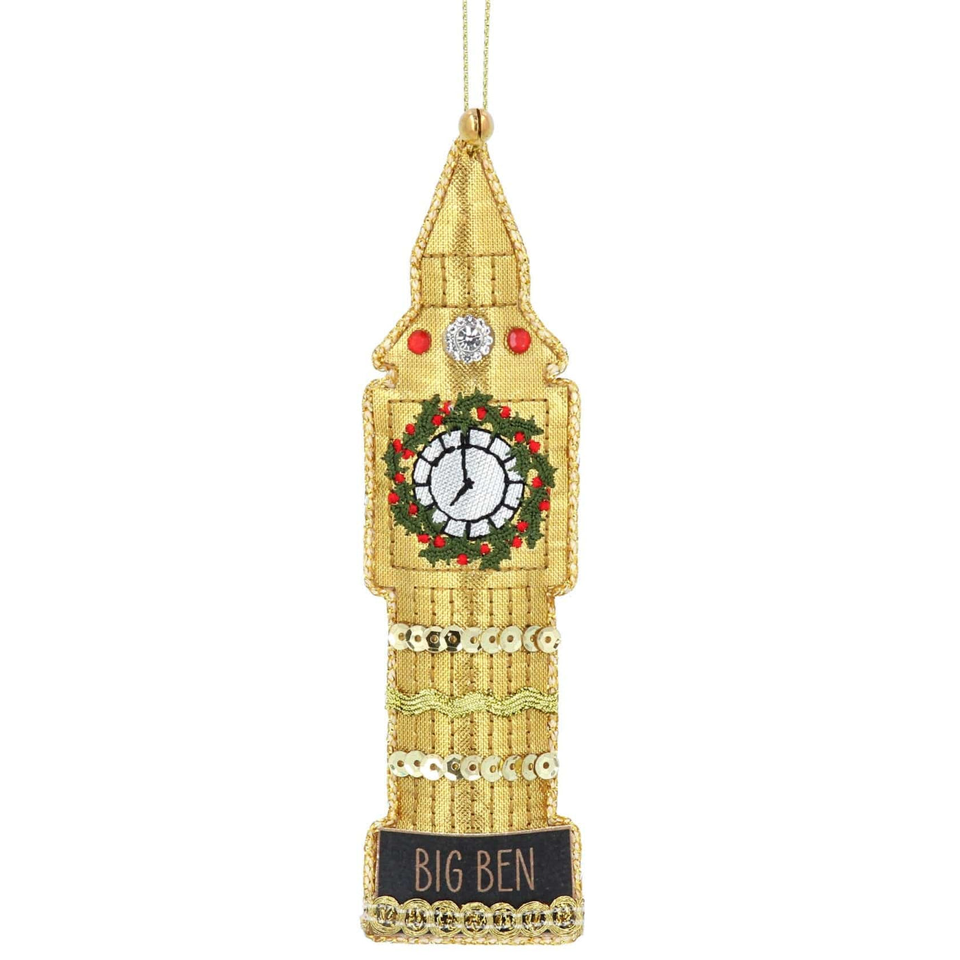 Gisela Graham Christmas Christmas Decorations Fabric Big Ben Christmas Tree Decoration