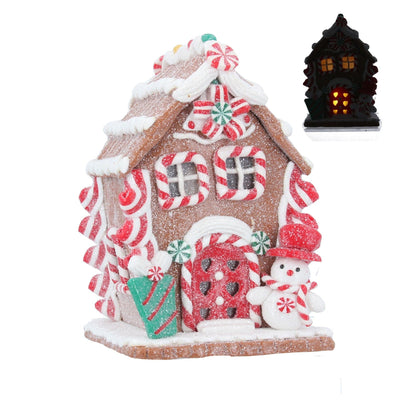 Gisela Graham Christmas Christmas Decorations Light Up Gingerbread House Christmas Decoration