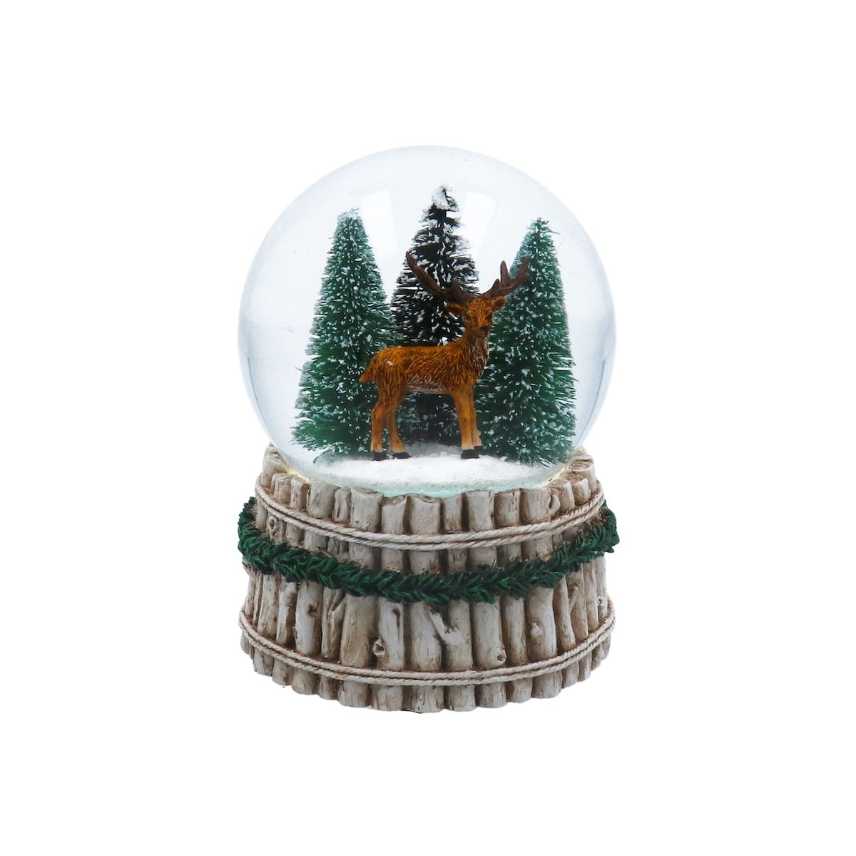 Gisela Graham Christmas Snow Globes Woodland Deer Musical Christmas Snow Globe