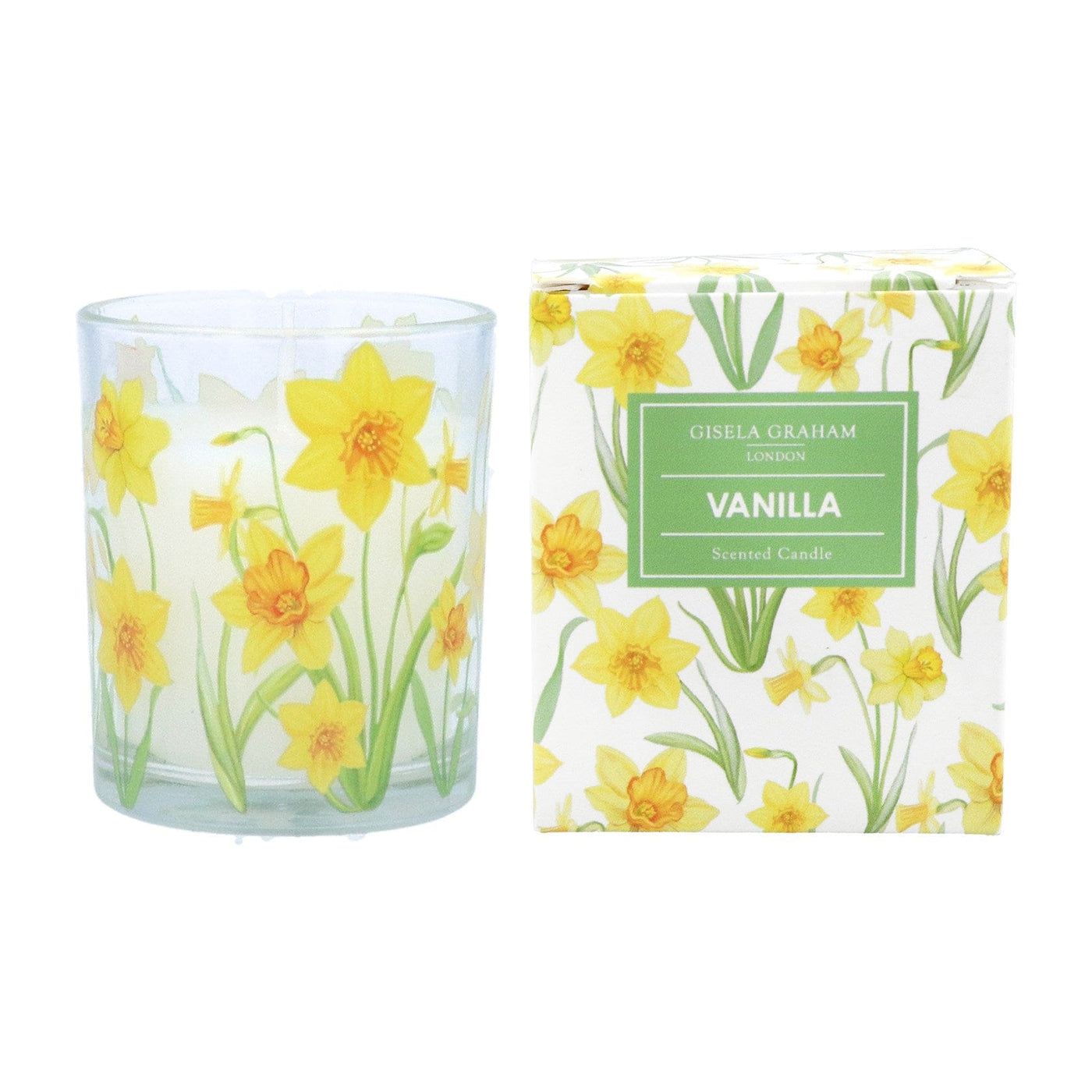 Gisela Graham Candles & Diffusers Daffodil Design Vanilla Scented Candle