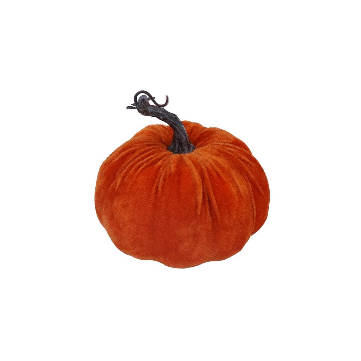 Gisela Graham Halloween Halloween Decoration Small Velvet Orange Pumpkin Halloween Decoration