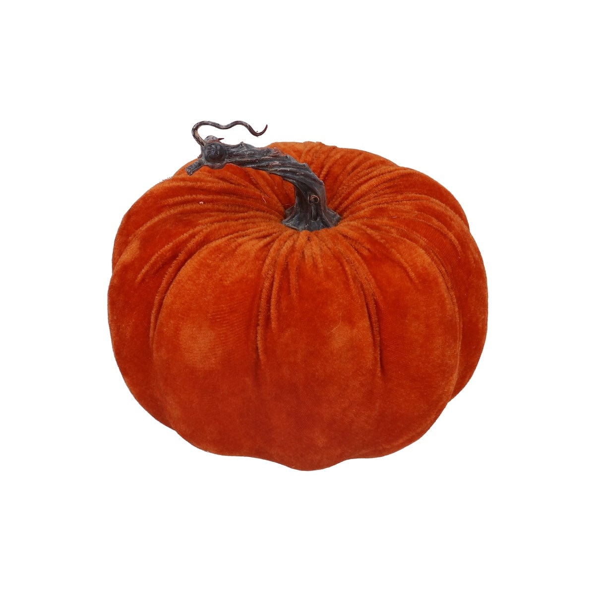 Gisela Graham Halloween Halloween Decoration Velvet Orange Pumpkin Halloween Decoration