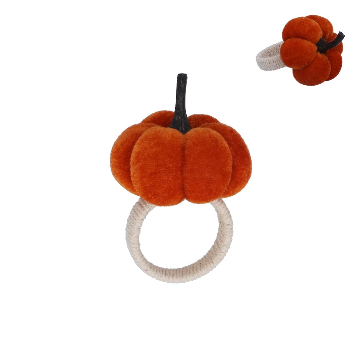 Gisela Graham Halloween Decoration Velvet Pumpkin Autumnal Napkin Holder