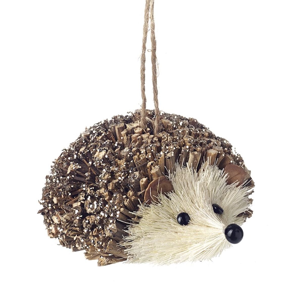 Heaven Sends Christmas Christmas Decorations Glittery Wooden Hedgehog Christmas Tree Decoration