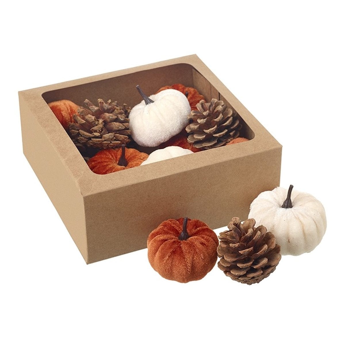 Heaven Sends Halloween Halloween Decoration Autumnal Pinecone and Plush Pumpkin Decorations