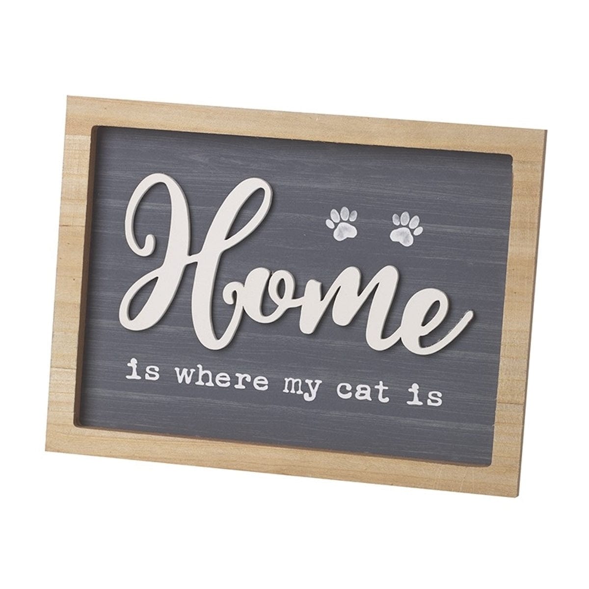 Heaven Sends Wall Signs & Plaques Home Is Where My Cat Is Wooden Sign