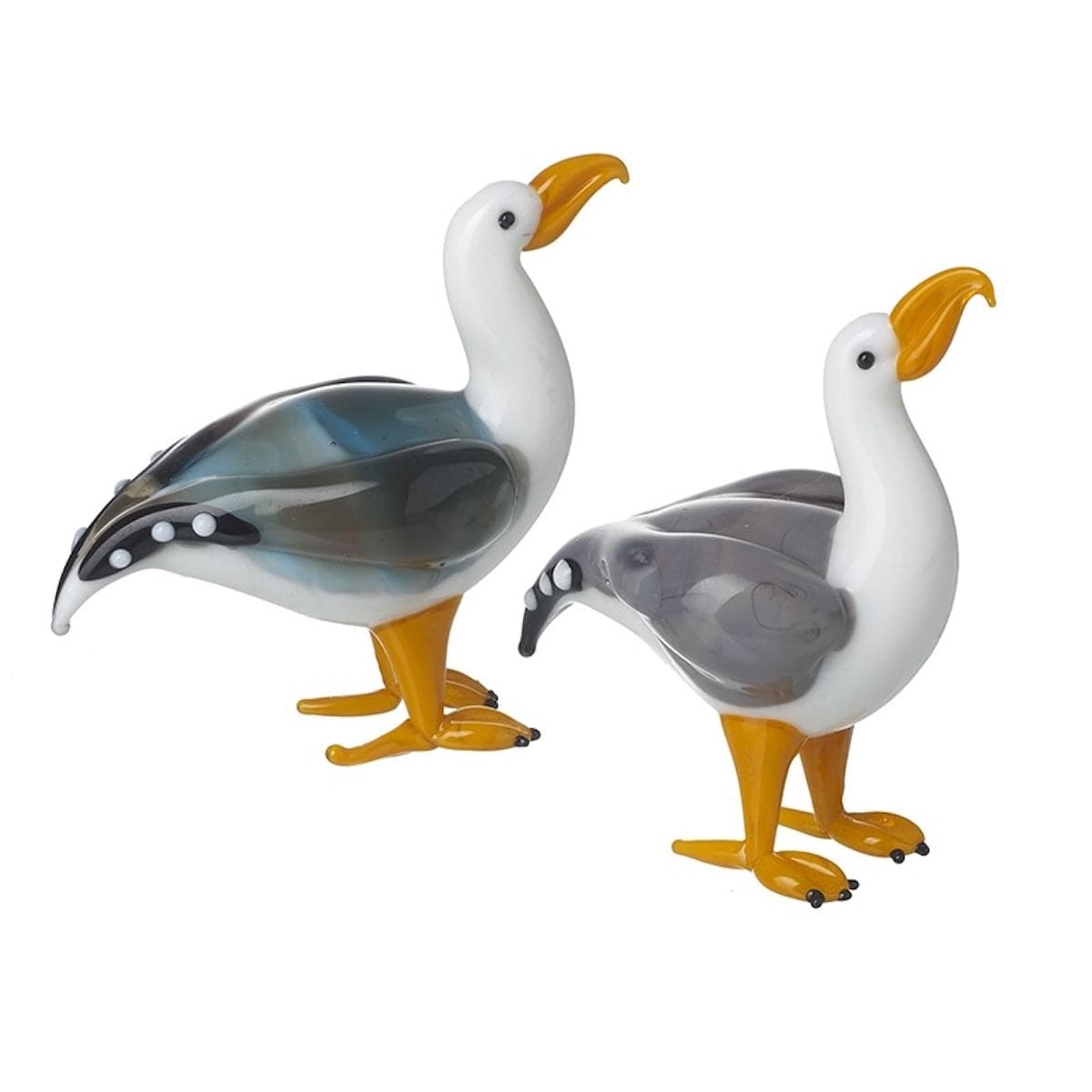 Heaven Sends Ornaments Set of 2 Glass Seagull Ornaments