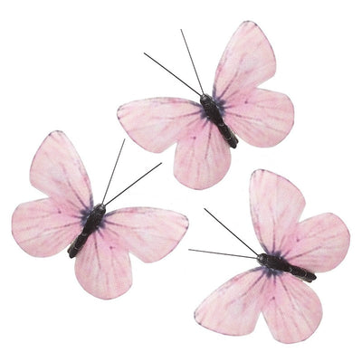 Heaven Sends Easter Decorations Set of Three Clip on Pink Butterfly Decorations