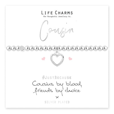 Life Charms Jewellery Cousin Gift Boxed Bracelet