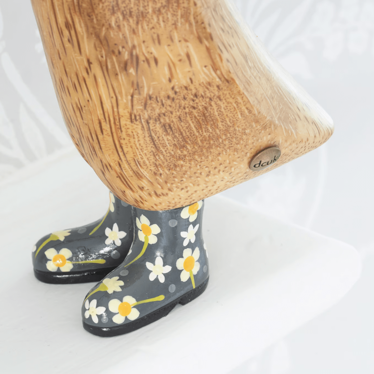 Mollie and Fred Gifts Ornaments DCUK Floral Wellies and Floral Hat Wooden Ducks - Choice of Design