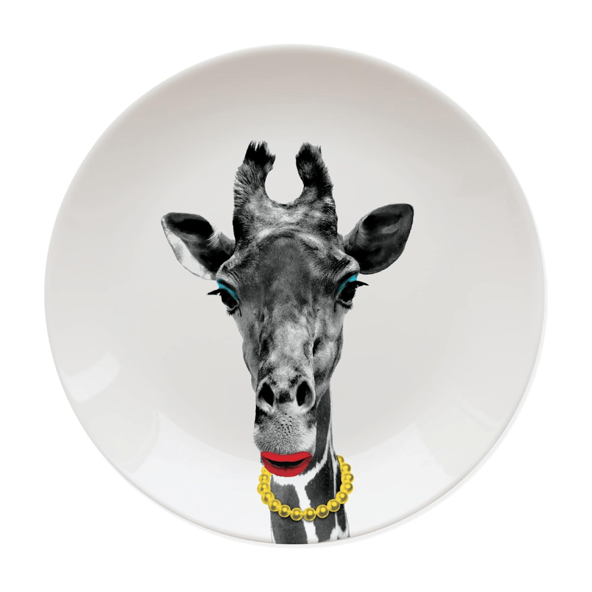 Mustard Dining Table Accessories Giraffe Design Wild Dining Animal Plate