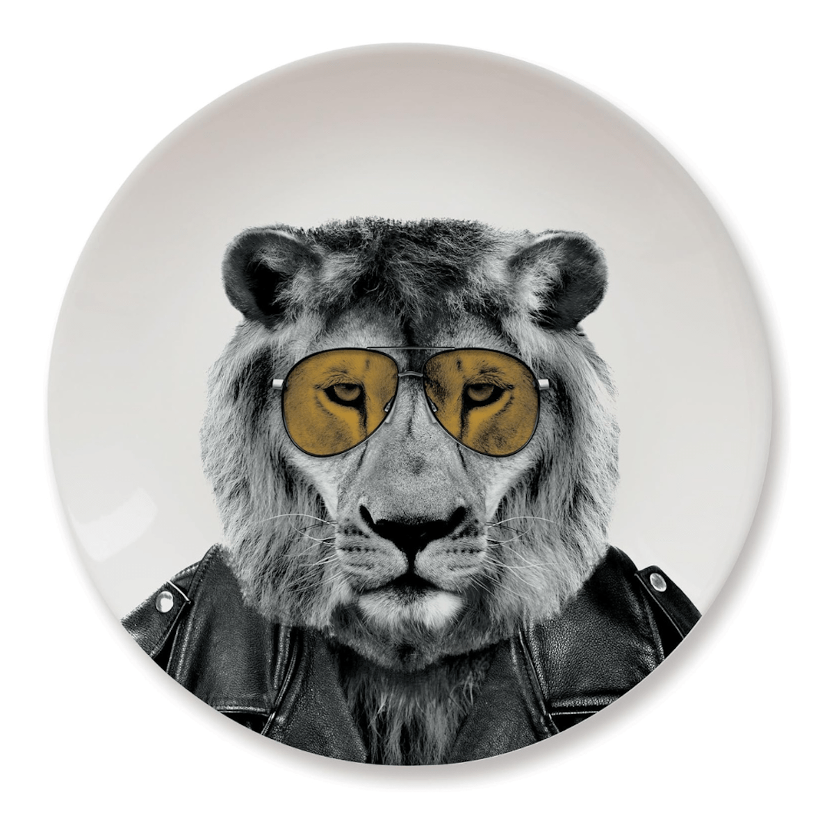 Mustard Dining Table Accessories Lion Design Wild Dining Animal Plate