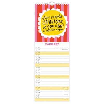 Portico Calendars Positivity Slimline 2025 Calendar