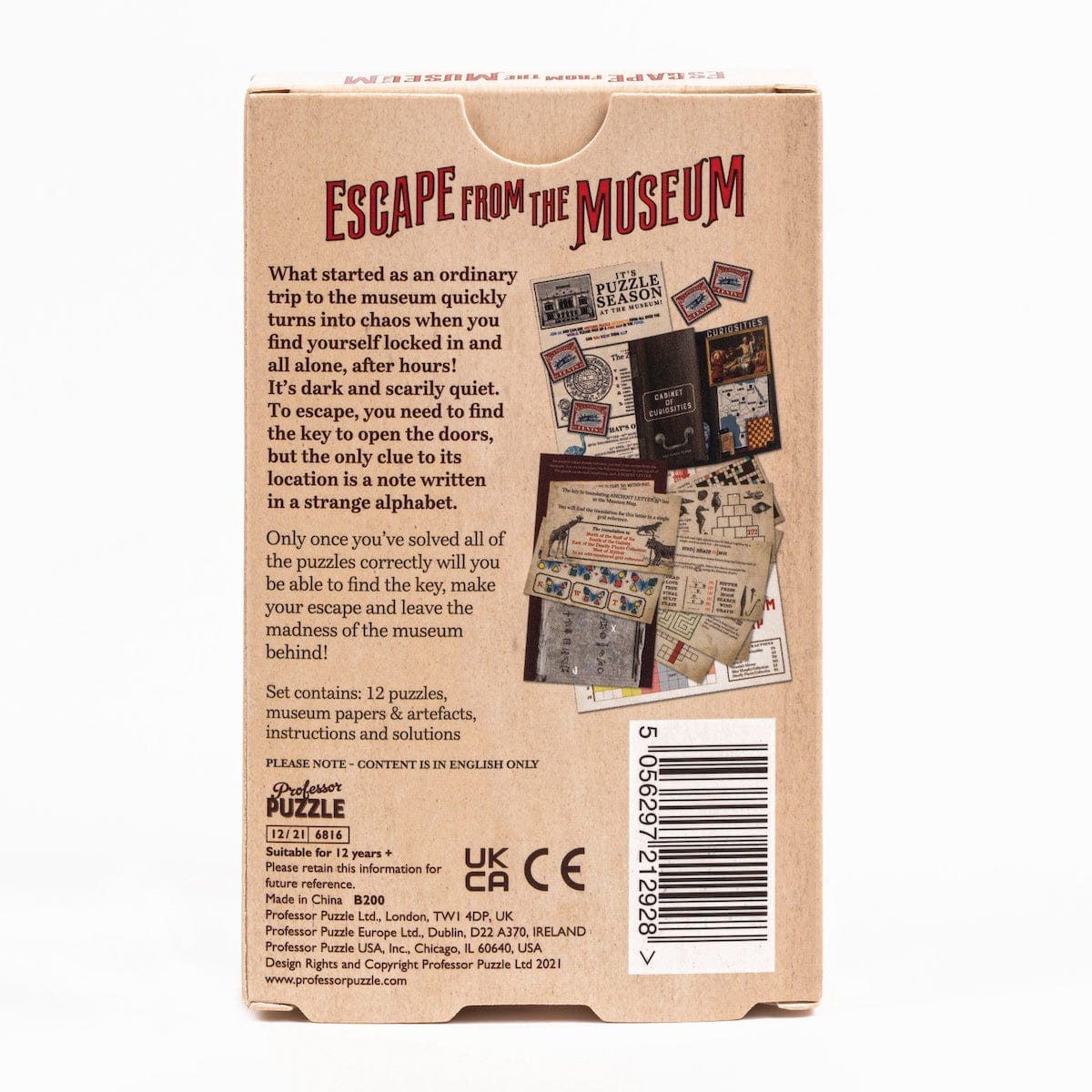 Professor Puzzle Games Escape From The Museum Escape Room Card Game