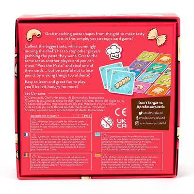 Professor Puzzle Games Pass The Pasta Card Game