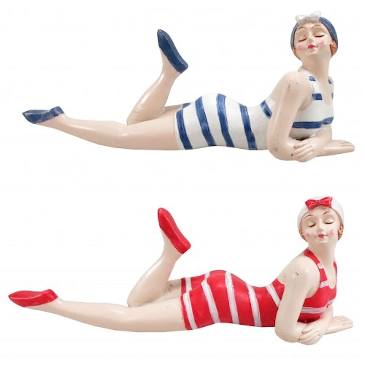 Quay Traders Ornaments Set of Two Bathing Beach Ladies Nautical Decorations