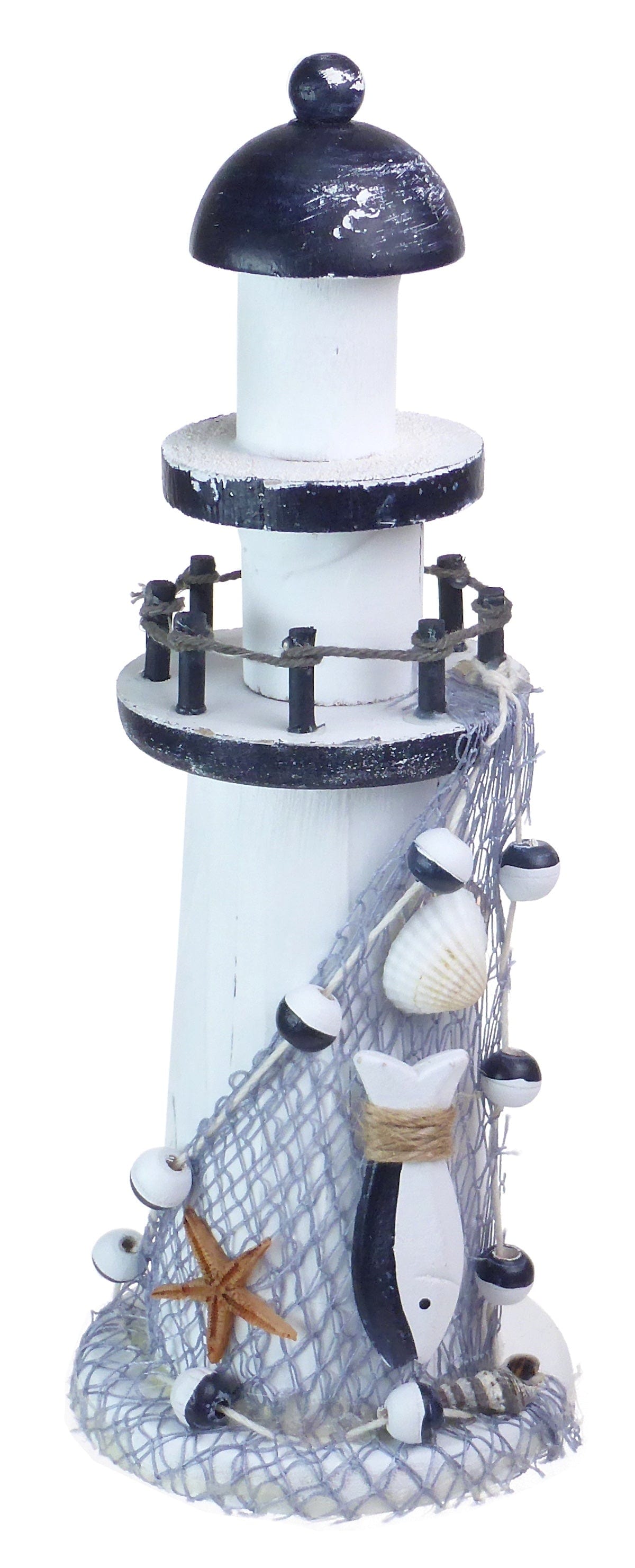 Quay Traders Bathroom Accessories White and Navy Rustic Lighthouse Nautical Decoration