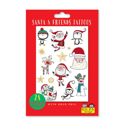 Rachel Ellen Novelty Gifts 28 Christmas Temporary Tattoos for Children