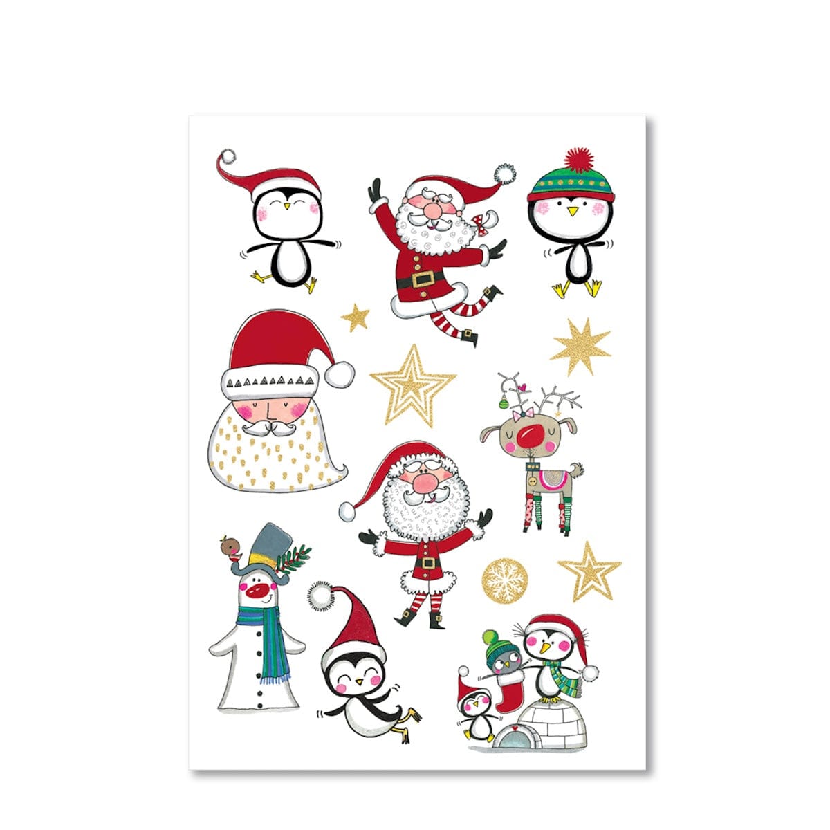 Rachel Ellen Novelty Gifts 28 Christmas Temporary Tattoos for Children