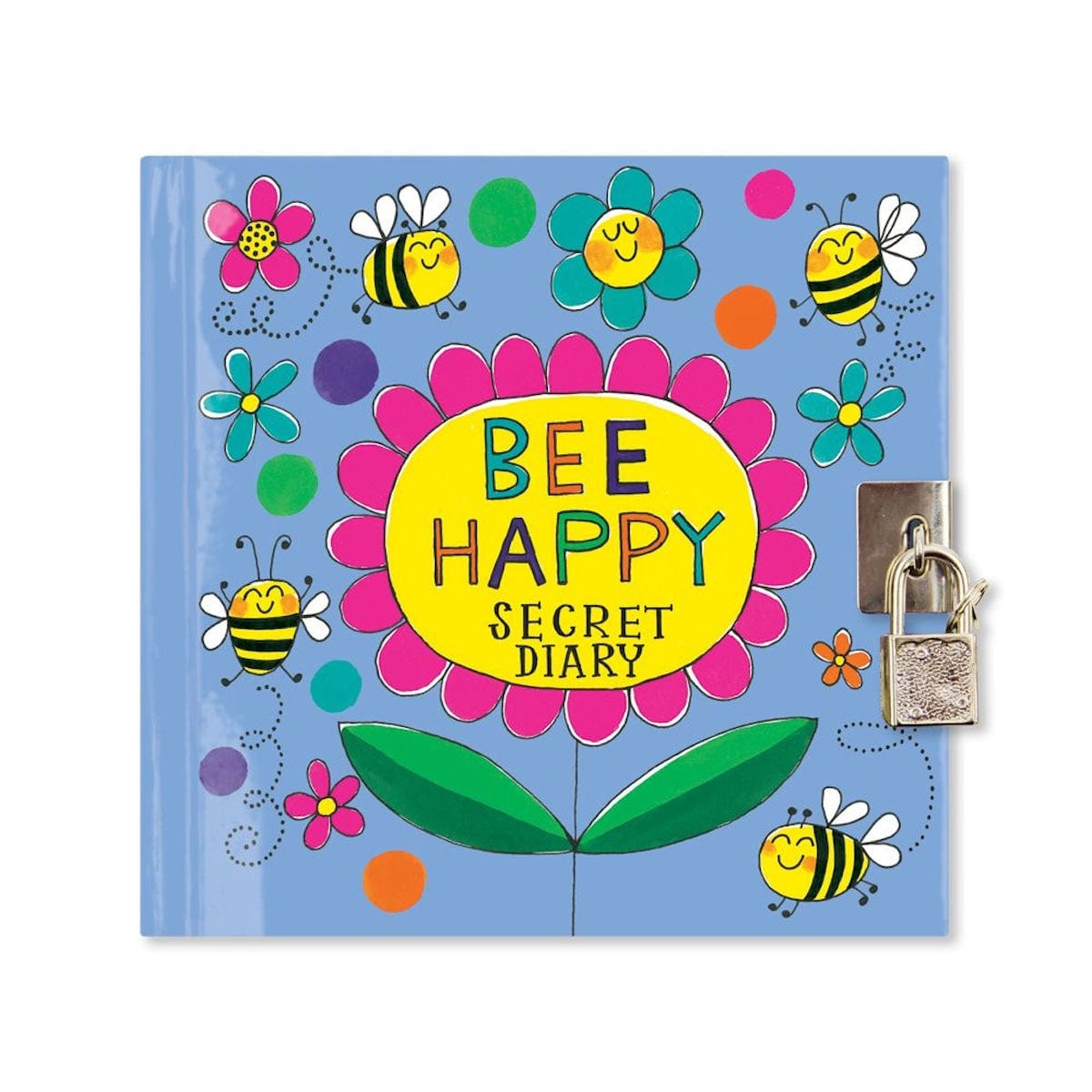 Rachel Ellen Stationery Bee Happy Secret Diary with Lock and Key