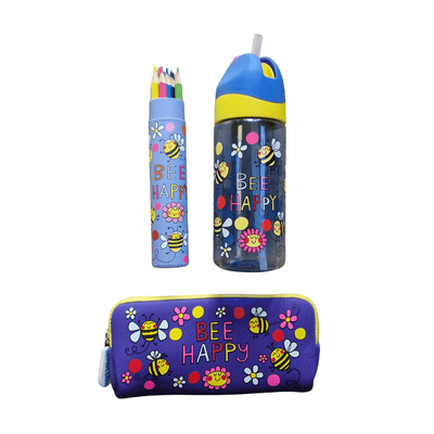 Rachel Ellen Stationery Bee Happy Stationery & Water Bottle Gift Set