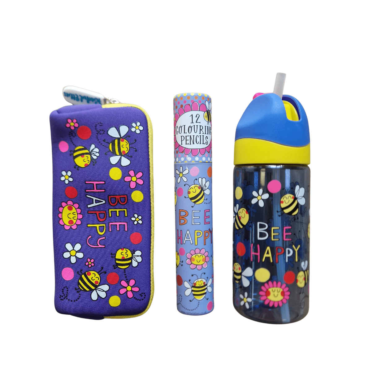 Rachel Ellen Stationery Bee Happy Stationery & Water Bottle Gift Set