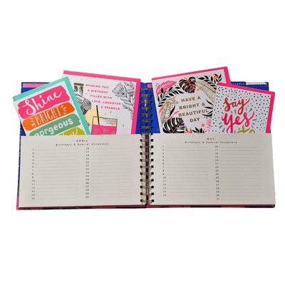 Rachel Ellen Stationary Organisers Birthday Card Planner with Cards Included