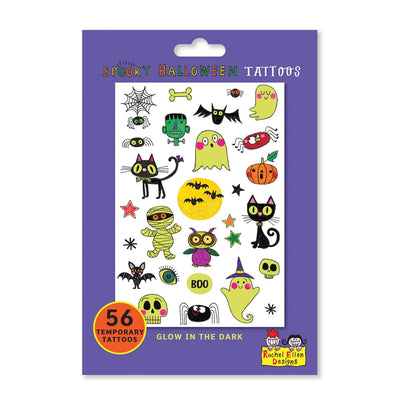 Rachel Ellen Stationery Glow in the Dark Temporary Halloween Tattoos