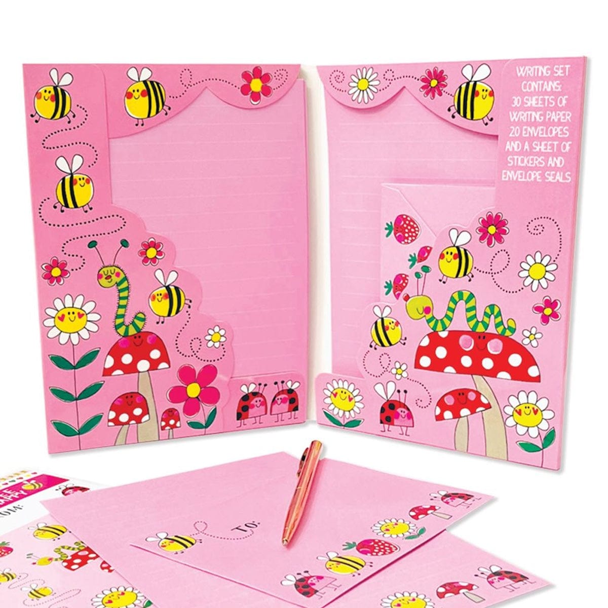 Rachel Ellen Childrens Stationery Love Bugs Design Writing Set