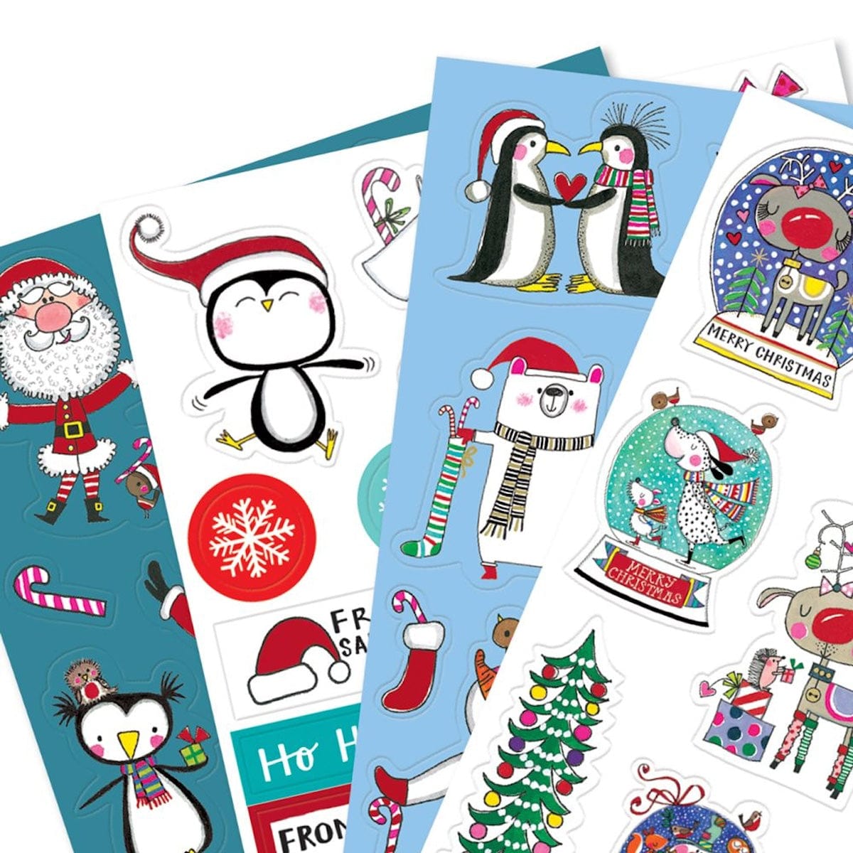 Rachel Ellen Stationery Set of 65 Christmas Stickers for Children