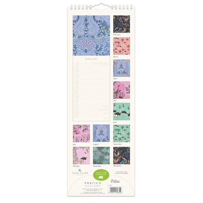 Sara Miller Calendars Colourful Foliage Design Slimline 2025 Calendar