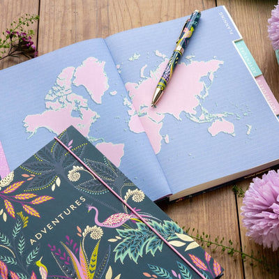 Sara Miller Journals Floral Design Sectioned Travel Journal