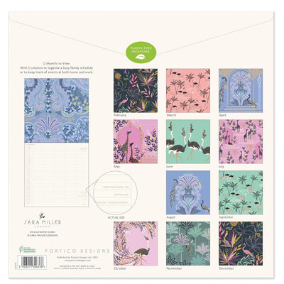 Sara Miller Calendars Jungle Foliage Design 2025 Family Calendar