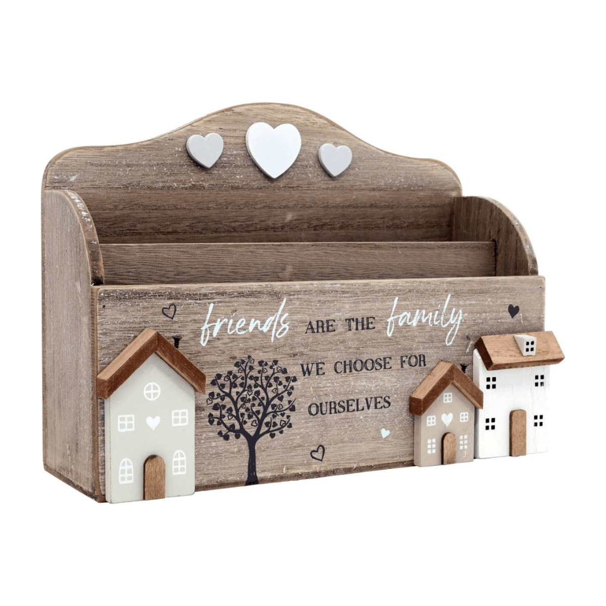 Sifcon International Home accessories Wooden Heart and Home Design Letter Holder