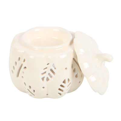 Something Different Candle Holders Autumnal Cream Pumpkin Oil Burner and Tea Light Holder