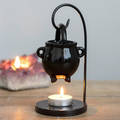 Something Different Candle Holders Hanging Cauldron Halloween Oil Burner