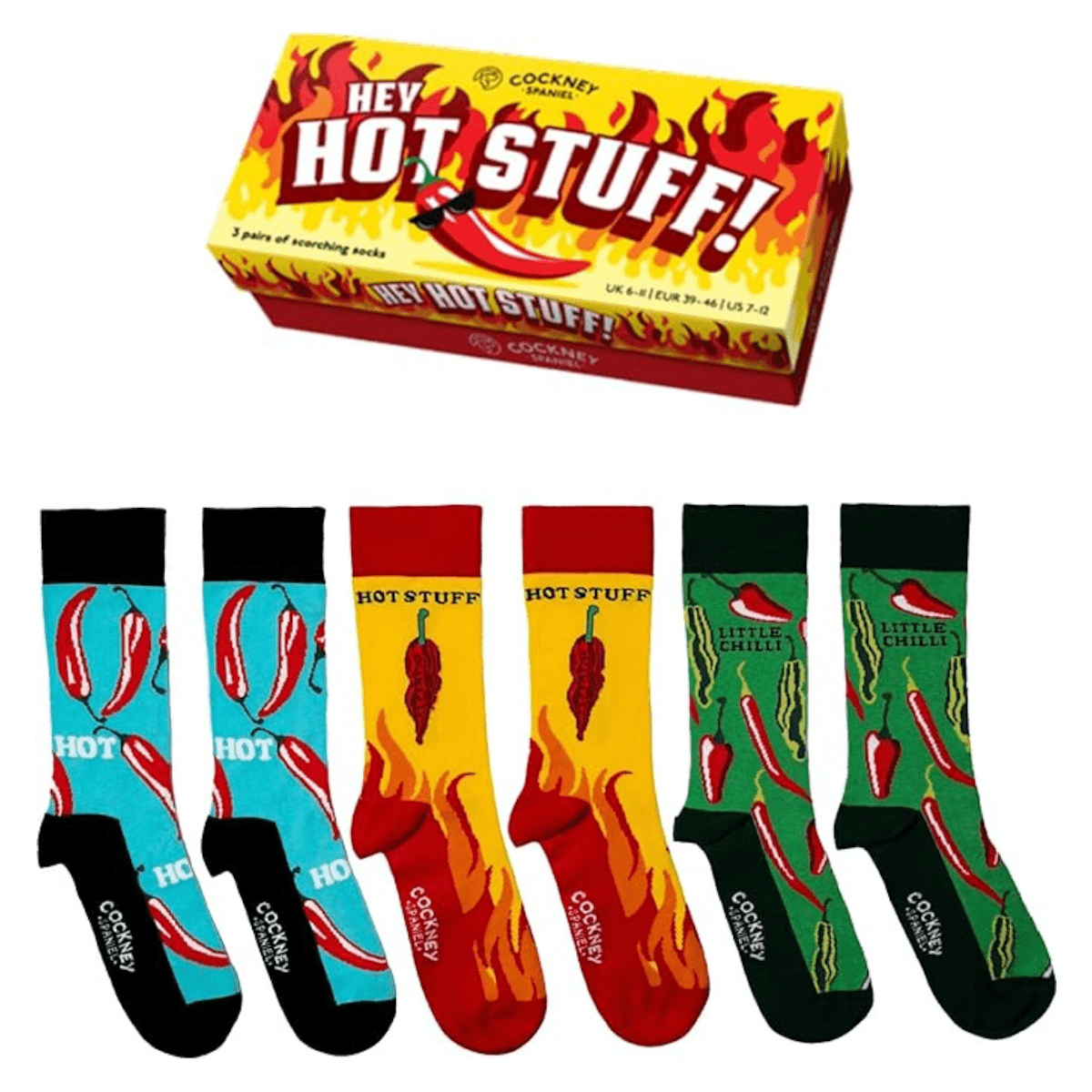 United Odd Socks Socks Hey Hot Stuff Chilli Inspired Gift Socks