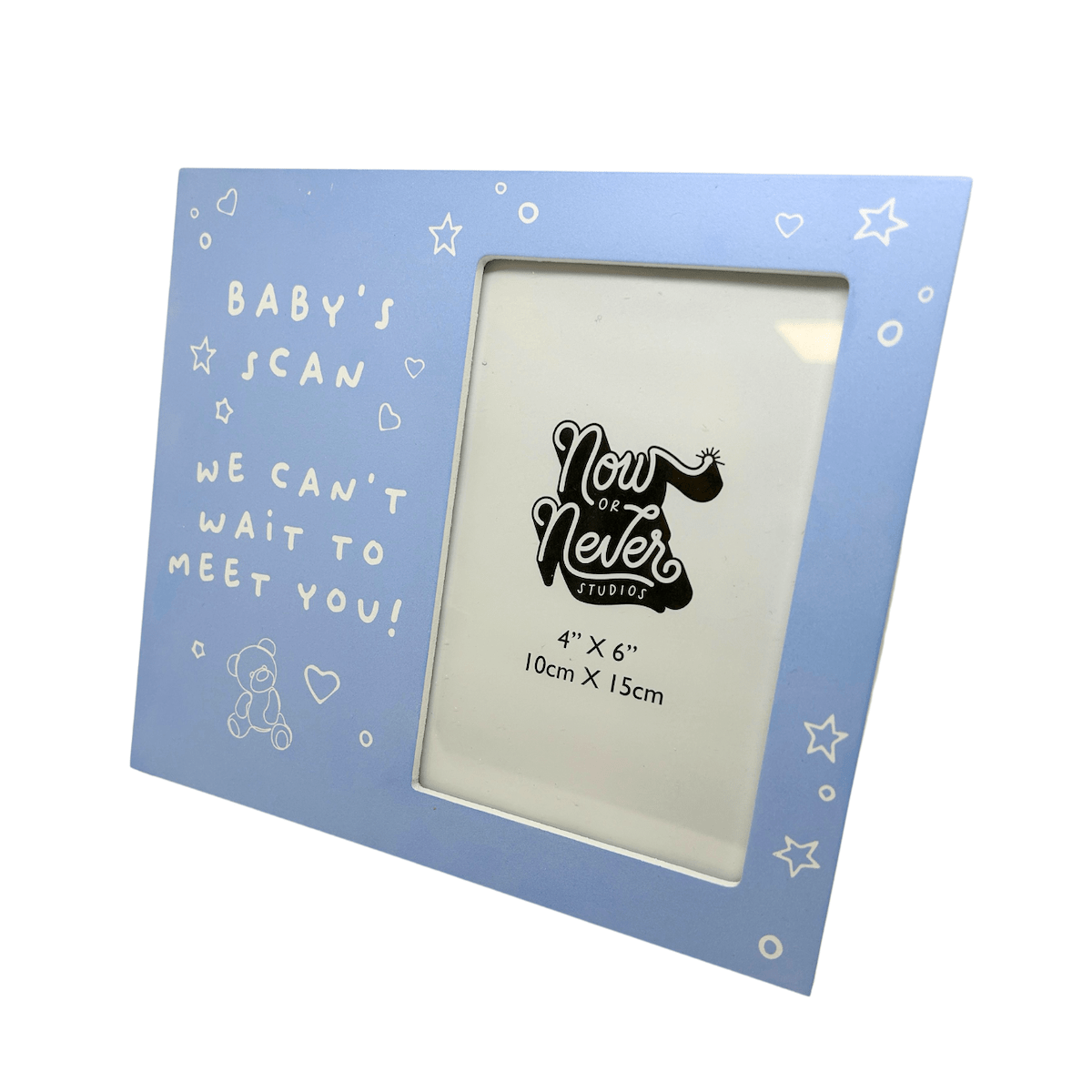 Widdop Gifts Photo Frames & Albums Blue Baby's Scan We Can't Wait To Meet You Photo Frame