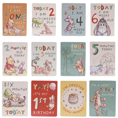 Widdop Gifts Disney Winnie the Pooh Baby Milestone Cards